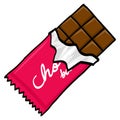 Chocolate Bar Illustration Icon Vector Royalty Free Stock Photo