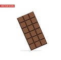 Chocolate bar isolated vector flat design Royalty Free Stock Photo