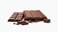 Chocolate Bar Look Dilicious on Blurry White Background Royalty Free Stock Photo