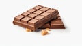 Chocolate Bar Look Dilicious on Blurry White Background