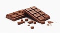 Chocolate Bar Look Dilicious on Blurry White Background