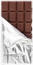 Chocolate bar opened Royalty Free Stock Photo