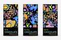 Chocolate Bar Packaging Set. Vector Template