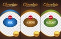 Chocolate bar packaging template design. Chocolate branding product pattern. Vector luxury design package Royalty Free Stock Photo