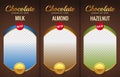 Chocolate bar packaging template design. Chocolate branding product pattern. Vector luxury design package Royalty Free Stock Photo