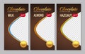 Chocolate bar packaging template design. Chocolate branding product pattern. Vector luxury design package Royalty Free Stock Photo