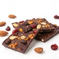 Chocolate bark isolated Royalty Free Stock Photo