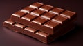 Chocolate bars on brown background