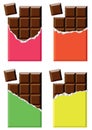 vector chocolate bars