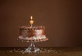 Chocolate Birthday Cake Royalty Free Stock Photo