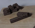 Chocolate biscuit wafers filled with delicious chocolate cream.