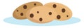 Chocolate biscuits illustration color vector