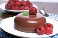Chocolate blancmange Royalty Free Stock Photo