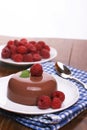 Chocolate blancmange Royalty Free Stock Photo