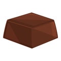 Chocolate block icon cartoon vector. Cocoa piece