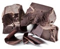 Chocolate blocks isolated.