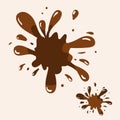 Chocolate blot with melting effect