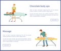 Chocolate Body Spa and Massage Procedures Masseur Royalty Free Stock Photo