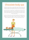 Chocolate Body Spa Poster with Text Sample Vector