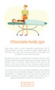Chocolate Body Spa Web Poster Text Sample Vector
