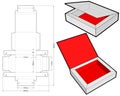 Chocolate box Internal measurement 17.4 x 14.9+ 3.6 cm and Die-cut Pattern