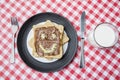 Chocolate bread with funny face Royalty Free Stock Photo