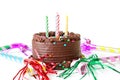 Chocolate Brithday Cake Royalty Free Stock Photo