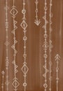 Chocolate brown abstract Indian arrows. Watercolor seamless texture. Hand painted background