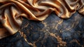 Chocolate brown marble surface.