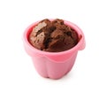 Chocolate brown muffin dessert or cupcake Royalty Free Stock Photo