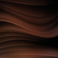 Red-brown gradient background with golden thin wavy lines.