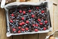 Preparing chocolate sauce in pot Royalty Free Stock Photo