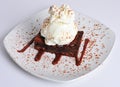 Chocolate Brownie with Ice Cream Royalty Free Stock Photo