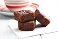 Chocolate brownies dessert Royalty Free Stock Photo