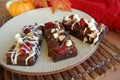 Chocolate Brownies with Nuts, Cranberries, White chocolate