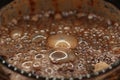 chocolate bubbles on a hot chocolate
