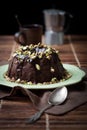 Chocolate bundt cake Royalty Free Stock Photo