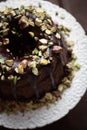 Chocolate bundt cake Royalty Free Stock Photo