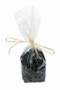 Chocolate button in clear bag Royalty Free Stock Photo