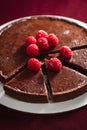 Chocolate cake with raspberry Royalty Free Stock Photo