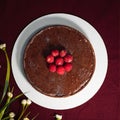 Chocolate cake with raspberry Royalty Free Stock Photo