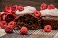 Chocolate cake with berries Royalty Free Stock Photo