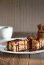 Chocolate cake with black coffee Royalty Free Stock Photo