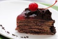 Chocolate cake with cherry