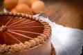 Chocolate cake - closeup Royalty Free Stock Photo