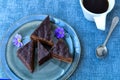 Chocolate cake and cup of coffee Royalty Free Stock Photo