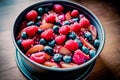 Chocolate cake with fresh fruits