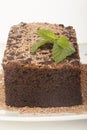 Chocolate cake isolated on white Royalty Free Stock Photo