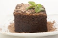 Chocolate cake isolated on white Royalty Free Stock Photo
