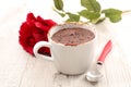 Chocolate cake mug Royalty Free Stock Photo